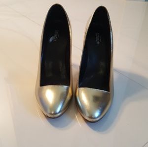 Gold-tone Kate Spade Saturday Heels